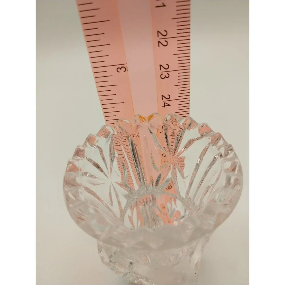 Vintage Kristal Zajecar 24% Lead Crystal Toothpick Holder Mini Bud Vase Yugoslav